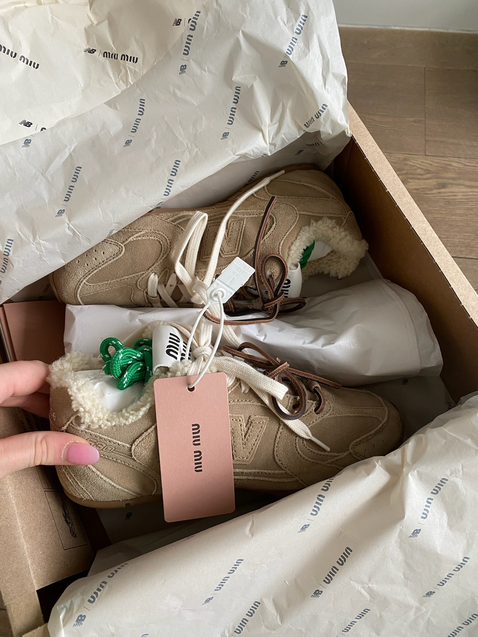 New Balance 530 SL Miu Miu Ecru Shearling (Women's)