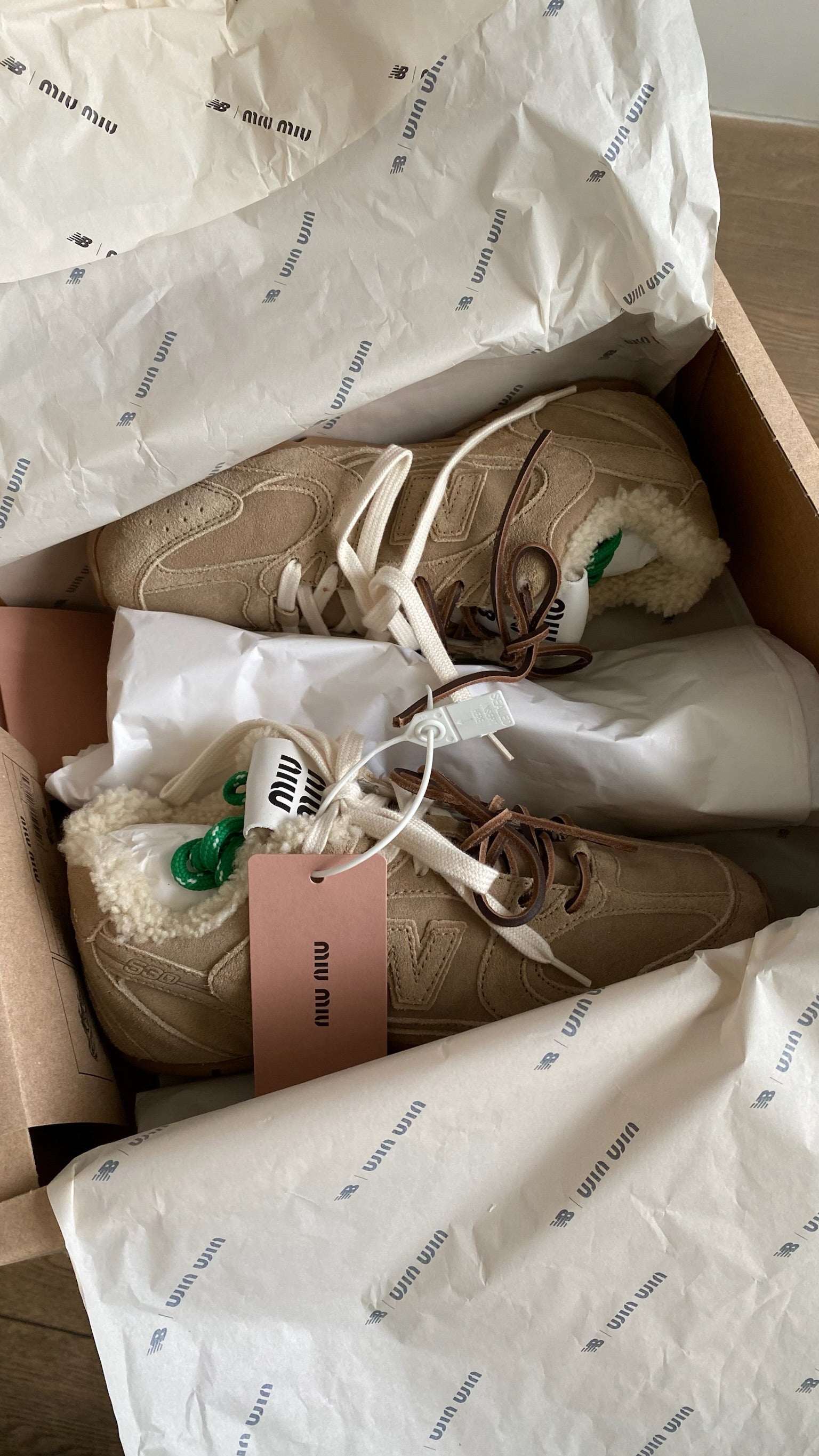 New Balance 530 SL Miu Miu Ecru Shearling (Women's)