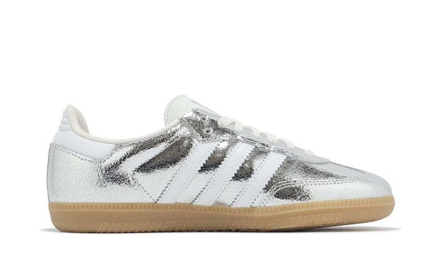 adidas Samba OG Silver Metallic Cracked Leather (W)