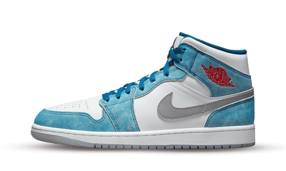 Jordan 1 mid online blue and white