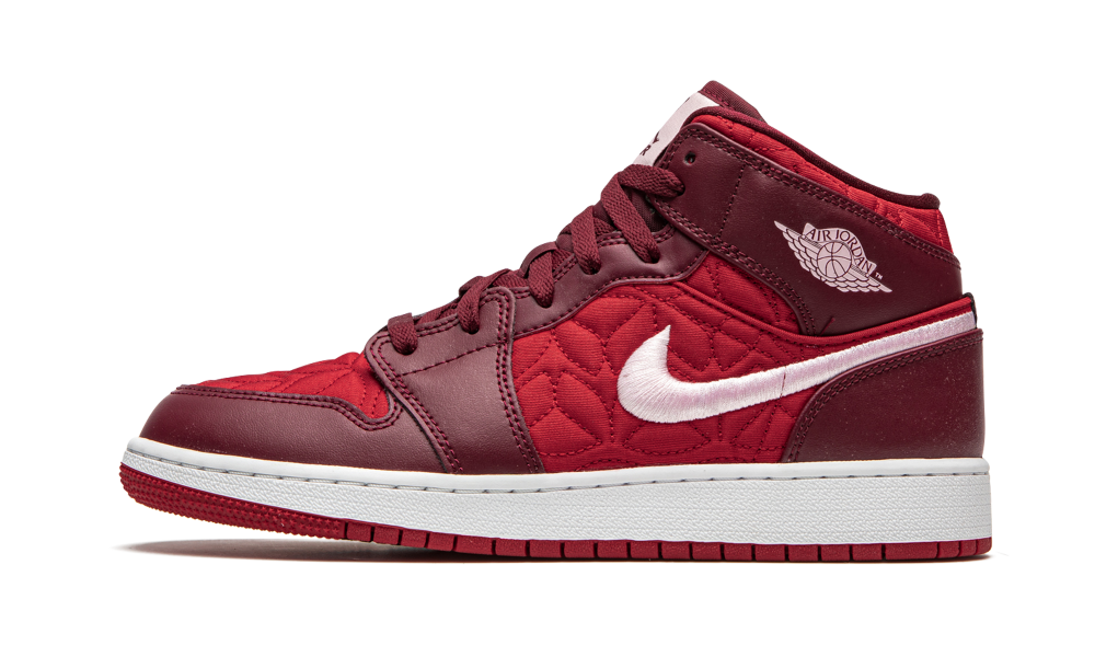 Air Jordan 1 Mid SE "Red Quilt" (GS)