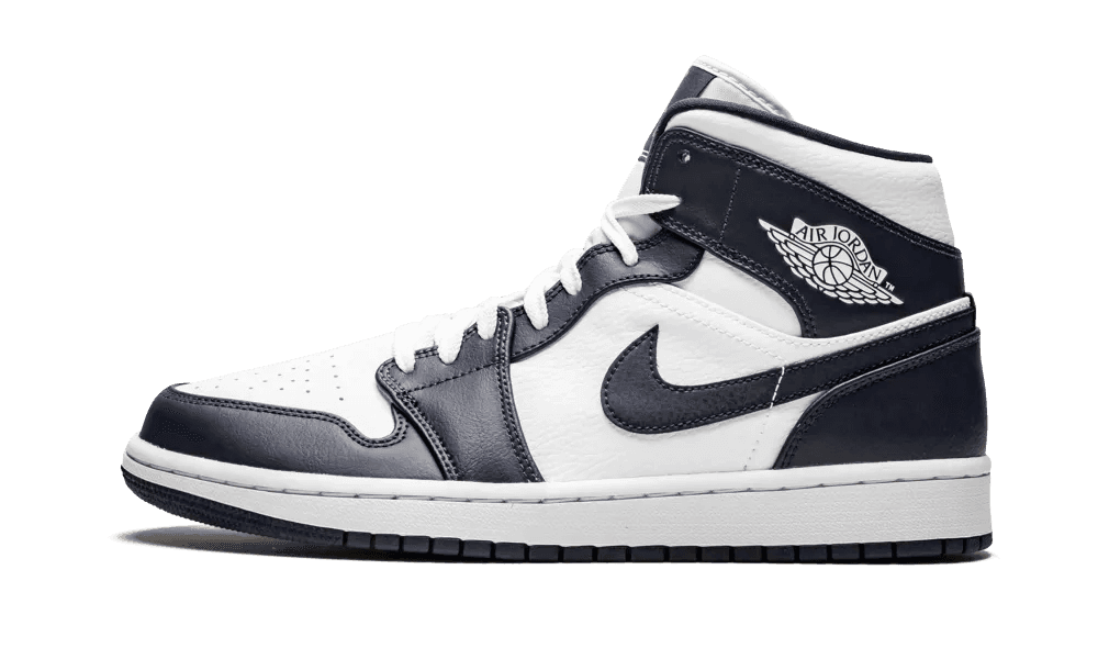 Air Jordan 1 Mid White Metallic Gold Obsidian