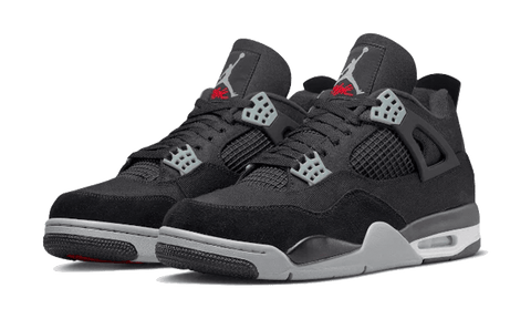 Jordan 4 Retro Black Canvas Flaatch Sneakers